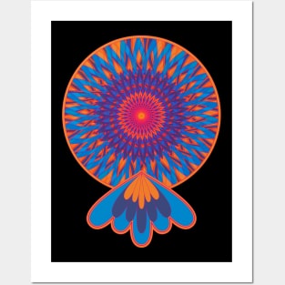 Psychedelic mandala, colorful and meditative. Posters and Art